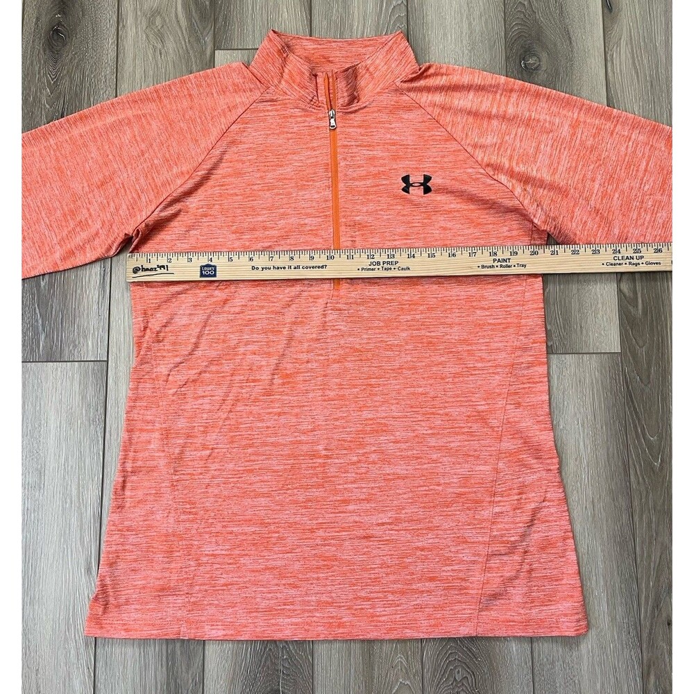 Under Armour HeatGear Women's Sz XXL Orange UA Tech 1/2 Zip Running Top 132012 - Picture 10 of 10